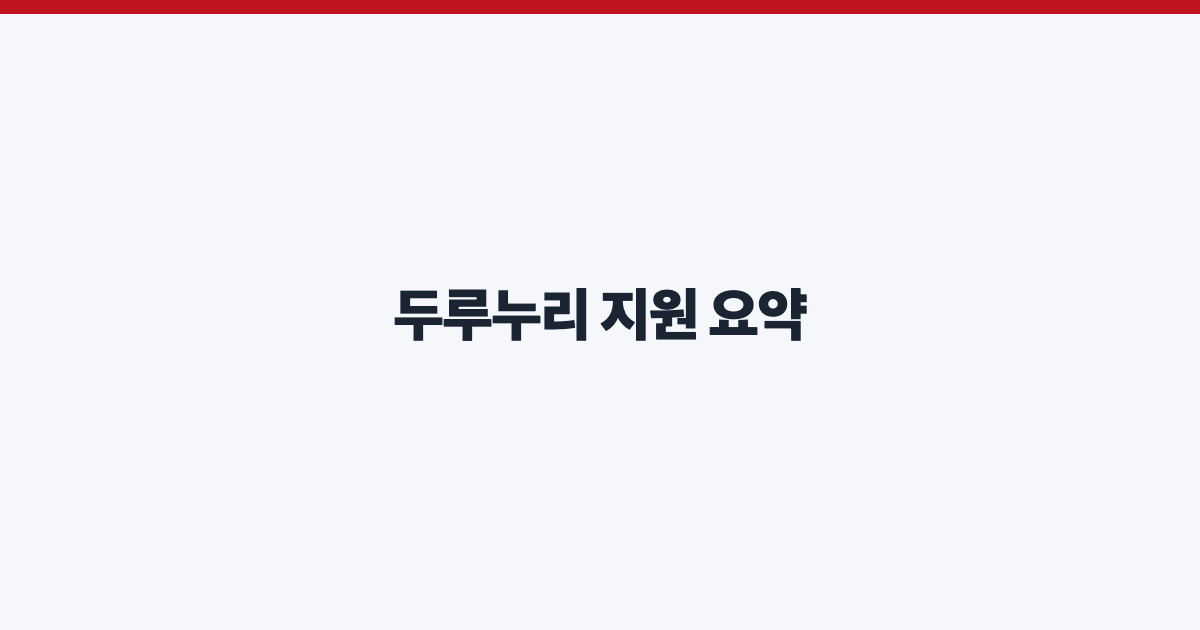 두루누리 지원 요약