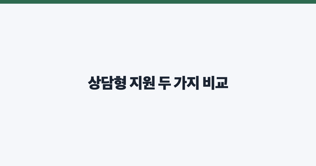 상담형 지원 두 가지 비교